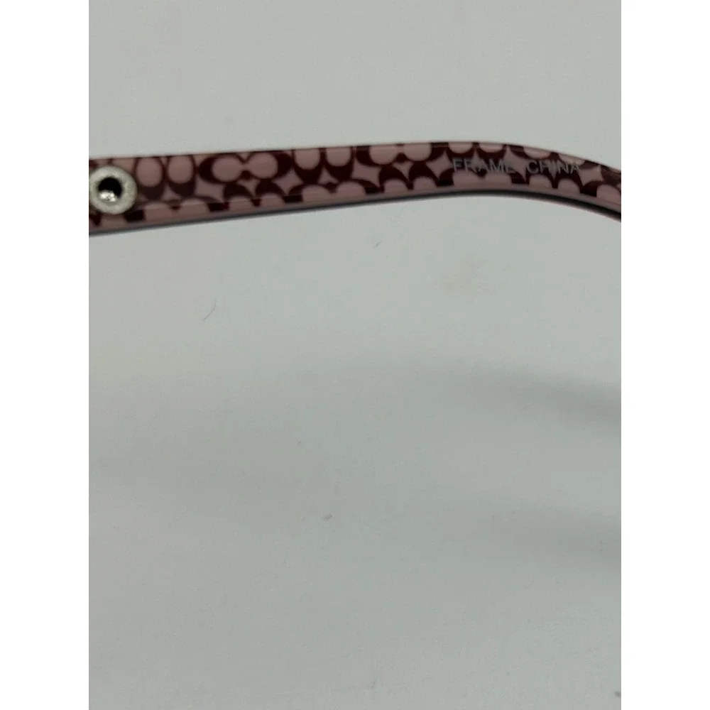 Coach 103 Caitlin Bordeaux Metal Oval Eyeglass Frames Only Signature Logo